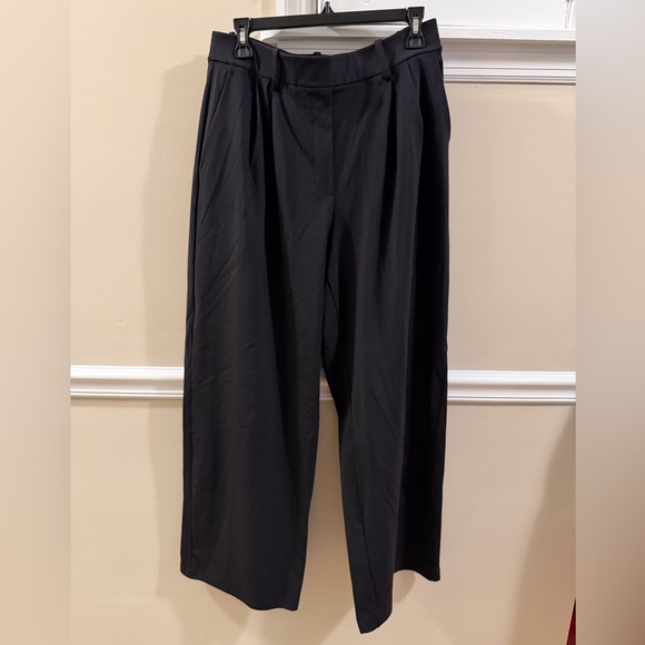 Lululemon High-Rise Daydrift Women's Black Regular Wide-Leg Trousers Pants - Picture 8 of 13